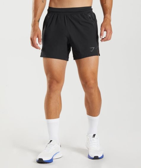 Men's Gymshark Apex 5" Perform Shorts Black | CA 03N65D